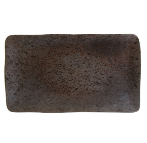 Rustico Black Ironstone Rectangular Plate 37x21cm