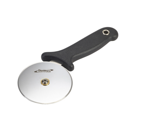 Genware Pizza Cutter 10cm Black Handle