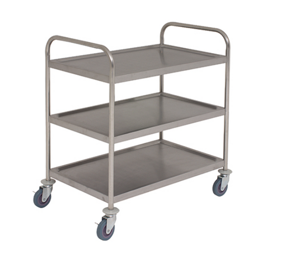 Genware Trolley - Fully Welded Stainless Steel 83cm x 51cm x 95cm