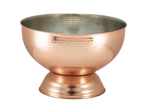 Hammered Copper Champagne Bowl 36cm