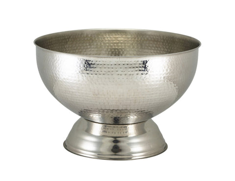 Hammered Stainless Steel Champagne Bowl 36cm