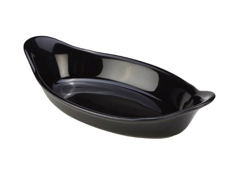 Genware Oval Eared Dish 22cm Black