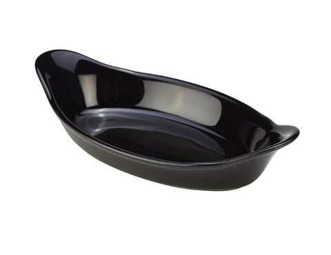 Genware Oval Eared Dish 17cm Black