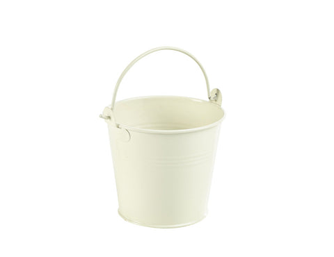 Genware Galvanised White Bucket 10x9cm
