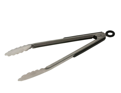 Genware Heavy Duty Stainless Steel Utility Tongs 12"