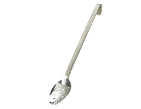 Genware Heavy Duty Stainless Steel Spoon Perforated Hook End 45cm