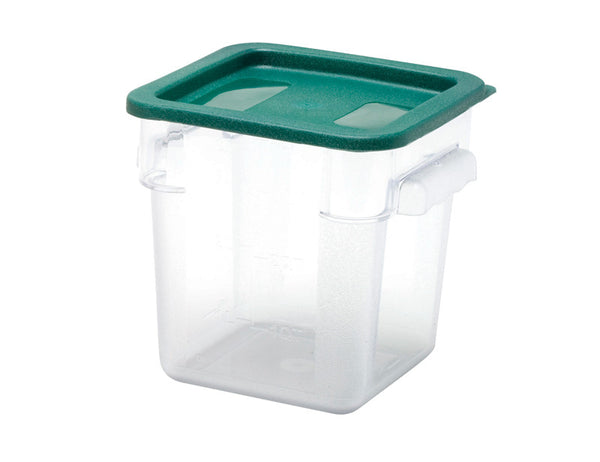 Genware Lid Square Container 1.9/3.8L Green