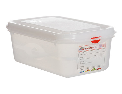 Genware Gastronorm Storage Box 1/4 - 100mm Deep 2.8L