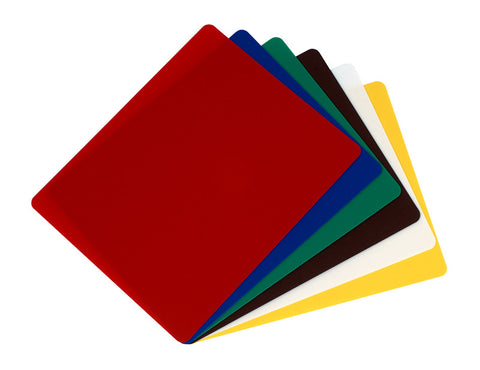 Genware Flexible Chopping Board Set 15 x 12 x 0.06" 6 Colours