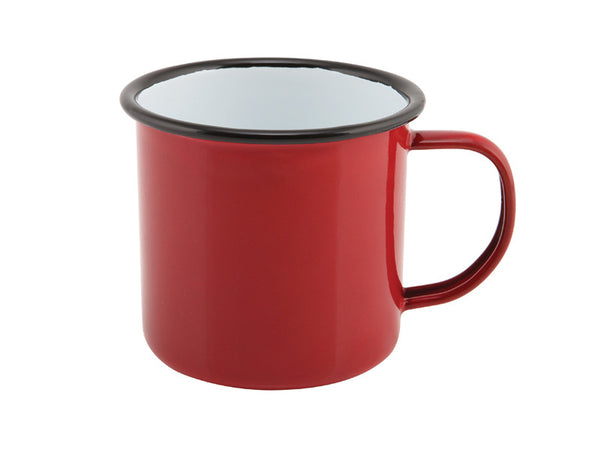 Genware Enamel Mug Red 36cl