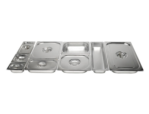 Genware Gastronorm Stainless Steel Pan Lid 2/3