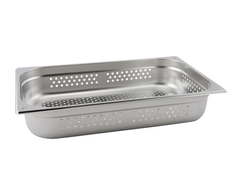 Genware Gastronorm Perforated Stainless Steel Pan 1/1 - 20mm Deep