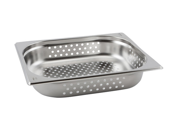 Genware Gastronorm Perforated Stainless Steel Pan 1/2 - 100mm Deep