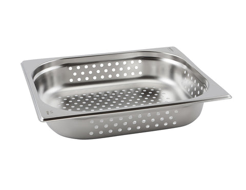 Genware Gastronorm Perforated Stainless Steel Pan 1/2 - 65mm Deep