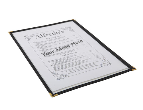 Genware American Style Clear Menu Holder - 1 Page