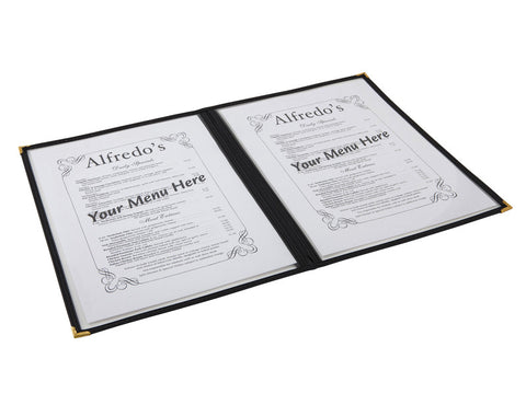 Genware American Style Clear Menu Holder - 2 Pages