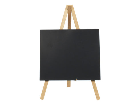Genware Mini Chalkboard Easel 24 x 12cm Wood - Set of 3