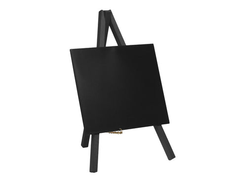 Genware Mini Chalkboard Easel 24 x 12cm Black - Set of 3
