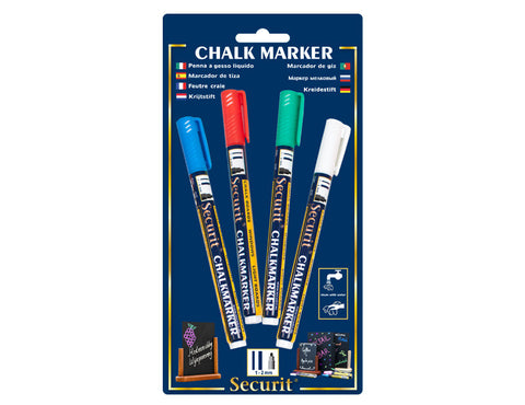 Genware Chalkmarkers 4 Colour Pack - Small