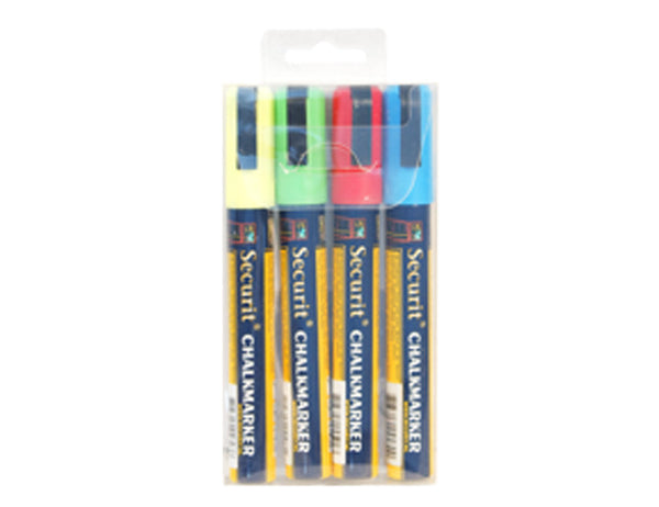 Genware Chalkmarkers 4 Colour Pack - Medium