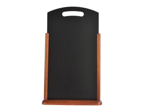 Genware Large Table Chalk Board Dark Wood 21 x 45cm