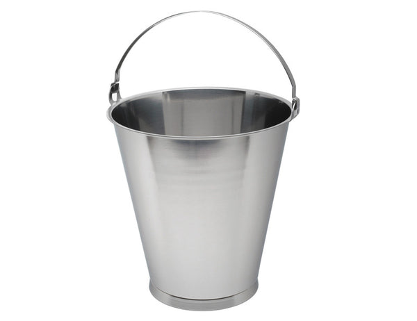 Genware Stainless Steel Skirted Base Bucket 12 Litre