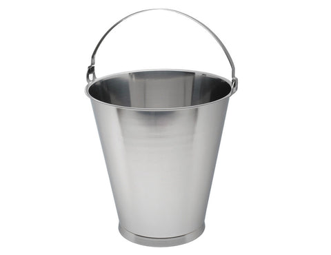 Genware Stainless Steel Skirted Base Bucket 12 Litre