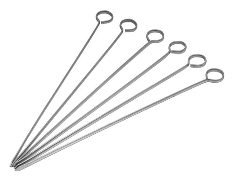 Genware Stainless Steel Skewers 8" Pack of 6