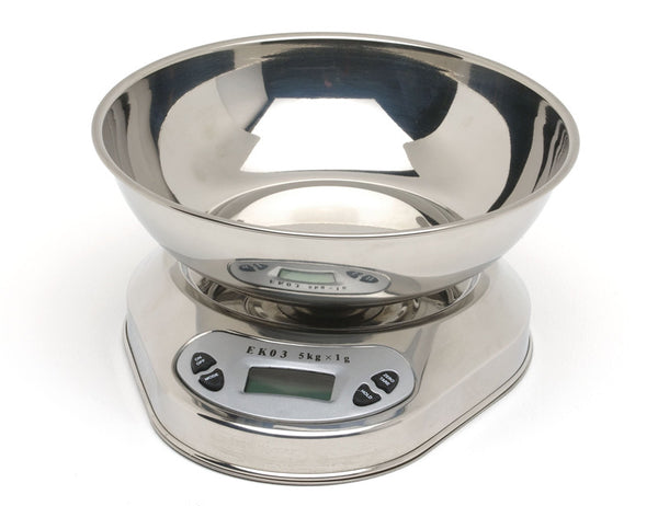 Genware Digital Scales With Bowl 5kg x 1g