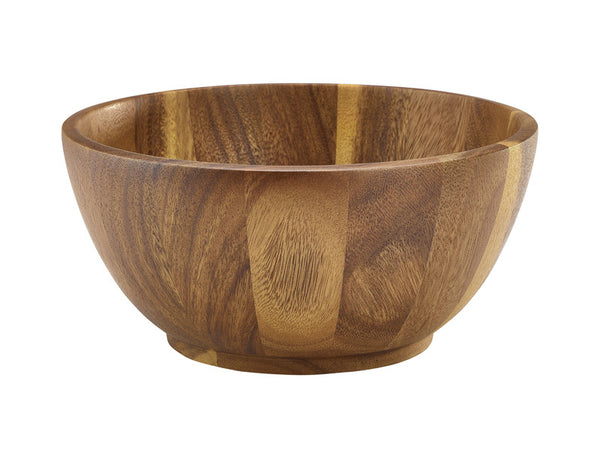 Genware Acacia Wood Bowl 25x12cm