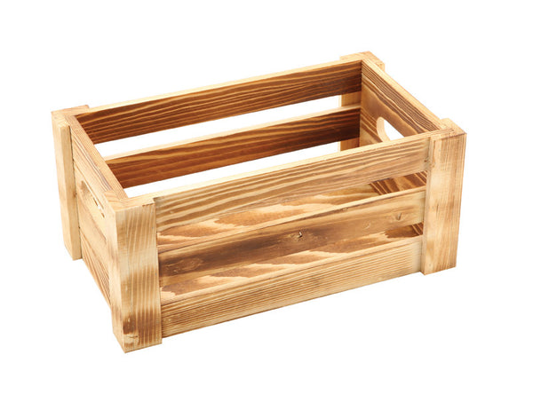 Genware Wooden Crate - Natural Finish 27x16x12cm