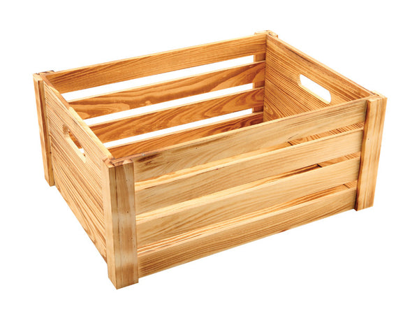Genware Wooden Crate - Natural Finish 41x30x18cm