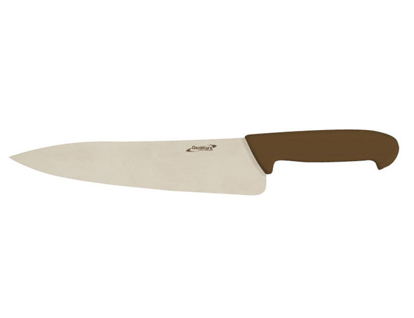 Genware Colour Coded Chef Knife Brown 25cm