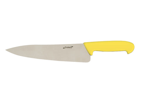 Genware Colour Coded Chef Knife Yellow 25cm