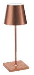 Zafferano Poldina "MINI" Table Lamp 30cm high colour COPPER LEAF