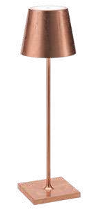 Zafferano Poldina "PRO" Table Lamp 38cm high colour COPPER LEAF