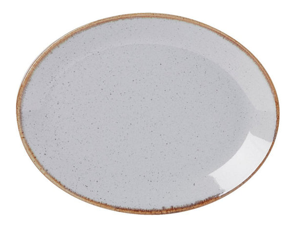 Porcelite Seasons Stone Oval Plate 30cm