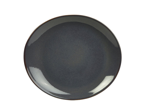 Terra Stoneware Blue Oval Plate 21x19cm