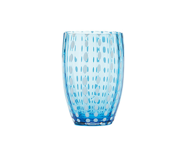 Zafferano Perle Tumbler Glass Aquamarine 32cl