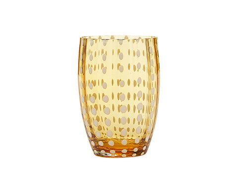 Zafferano Perle Tumbler Glass Amber 32cl